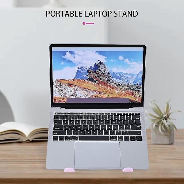 Bærbar Laptop Stativ, Laptop Stativ Til Skrivebord, 6 Vinkler Justerbar Ergonomisk Holder Til 10-15.6 Tommer
