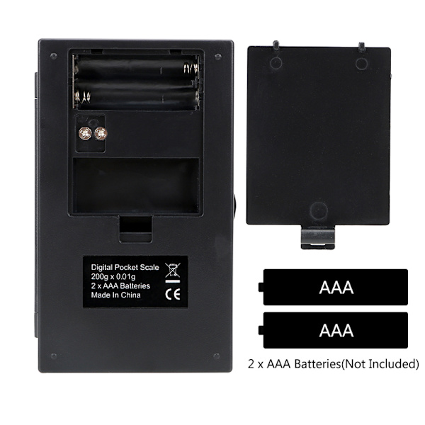 200G-0.01G Mini-våg med LCD-display för smycken, kök och precision