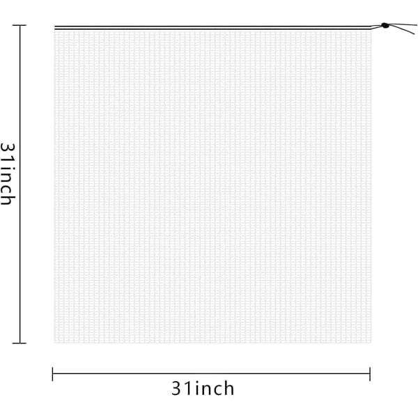 3-pack dragsnöre insektsnät - 31 x 31 tum trädgårds insektsnät, växtnät (31,5 x 31,5 tum)