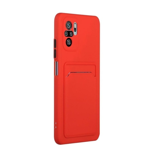 Xiaomi Redmi Note 10S - TPU-kotelo korttipaikalla - Punainen