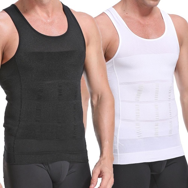 Formende Tanktop til Mænd / Korrigerende - Vælg Farve! L (hvid)