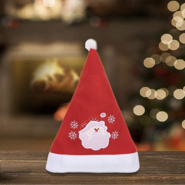 Julhattar 3-pack Tomtehattar 11.6\"x15.2\" Plysch Tomtehattar Jultomte Snögubbe Renen Juldekorationer för Jul Nyår Festlig Semesterdel