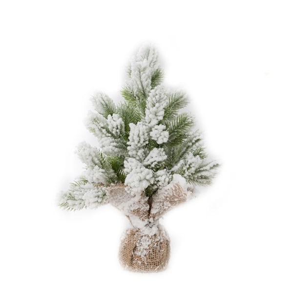Konstgjort Julgran med LED-Ljus PE Ornament Bordscen Dekoration för Festival Semester Nyårsfest Dekorationer 30cm