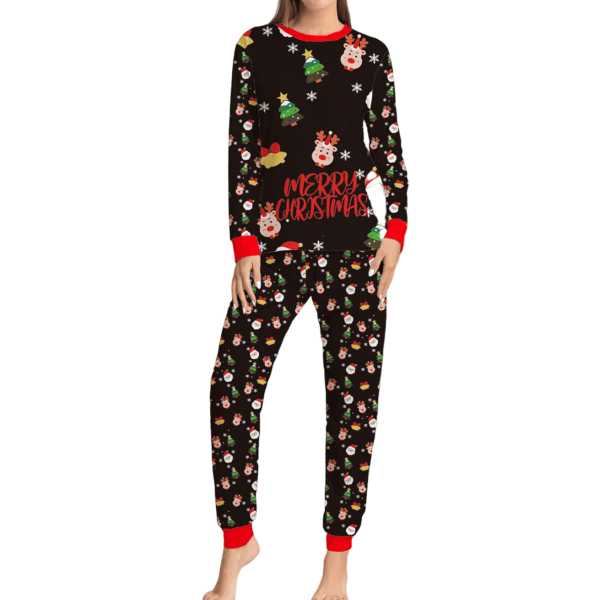 TIMIFIS Julpyjamas för Familjen Matchande Bomulls-Pyjamas för Kvinnor Män Kläder Nattkläder Långärmade PJs för Familjer Par - Baby Days