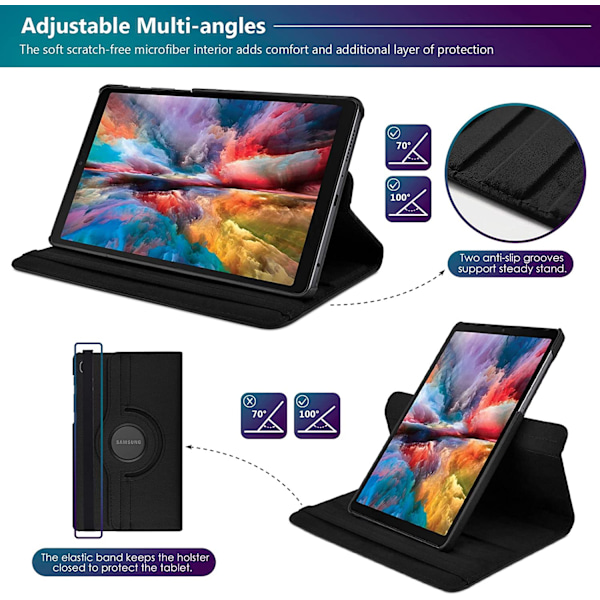 Samsung Galaxy Tab A7 Lite T220/T225 suojakotelo/jalusta Musta