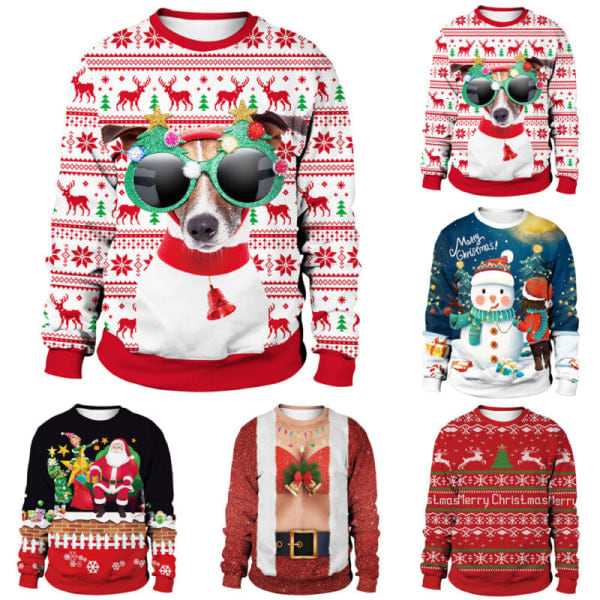 Damernas Jul Långärmad Casual Lös Topp A