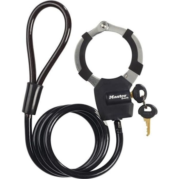 Master Lock 8275EURDPRO Nøglelås Kabel med Håndjern - 1m - Perfekt til Scootere - Farver
