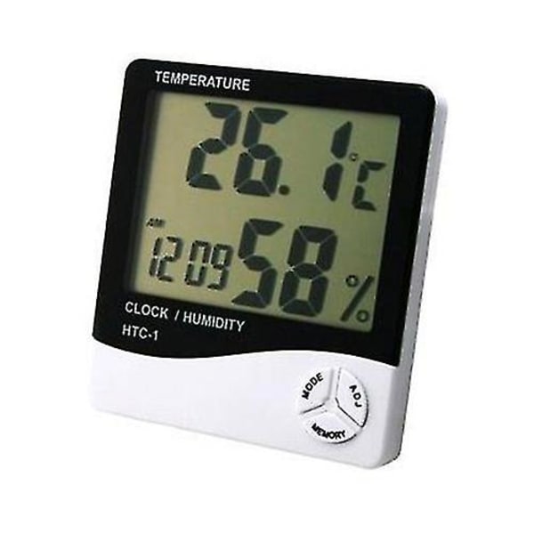 LCD-skärm Digital Hygrometer, Elektronisk Alarmklocka Termometer för inomhusbruk