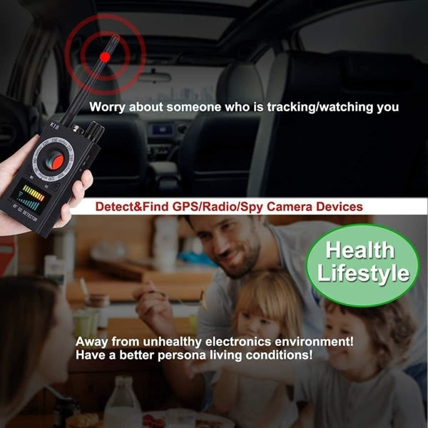 REMAKE Dold Kamera Sökare, Anti Spion Detektor, Buggdetektor, GPS Detektor