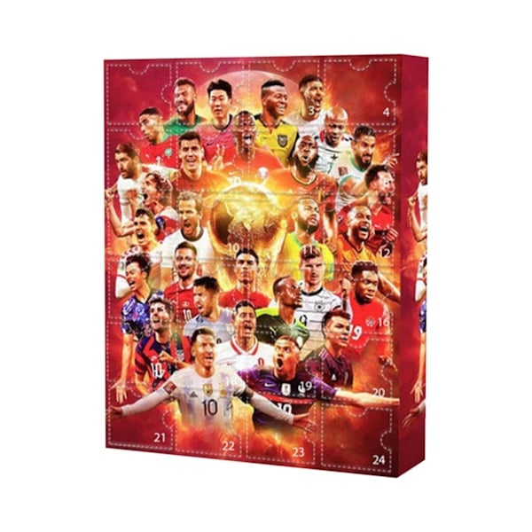 REMAKE MM-kisojen AdventiKalenteri 2024 MM-kisojen AdventiKalenteri Joulu Blind Box Messi, Cairo, Mbappe