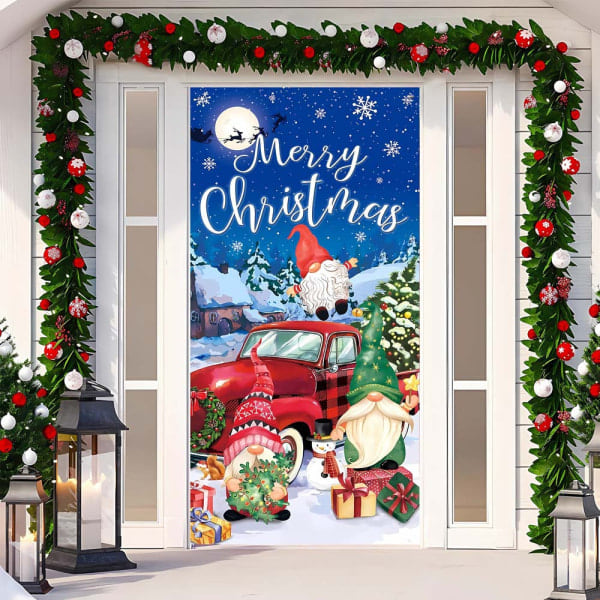 Juldörrram God Jul Grinchmas Font Veranda Skylt Vinter Nyår Jul Jul Hemfest Dekorationer och Tillbehör