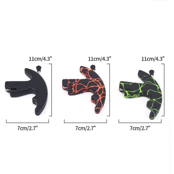 Utløserhjelp Hard Plast Tommel Utløser Trigger Recurve Bue Compound Buer Skyteverktøy 1. Sort