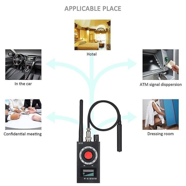 REMAKE Rf Signal Detector Bug Anti Spy Detector Kamera Gsm Lyd Bug Finder Gps Scan