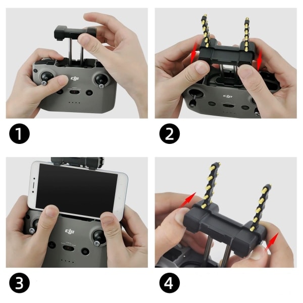 1 Pari Yagi-UDA Antennivahvistinta DJI Mavic 3/Air 2S/Mini 2/Mavic Air 2 Blackille