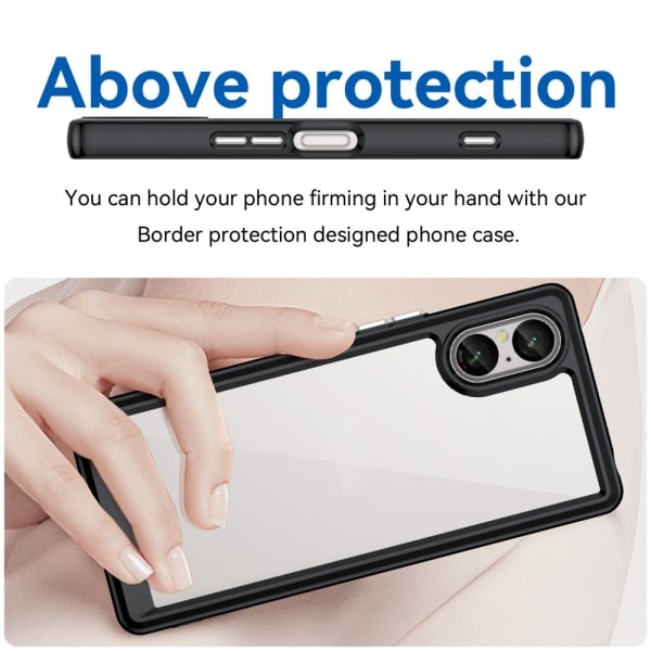 SKALO Sony Xperia 5 V Farve Bumper Cover - Sort Sort