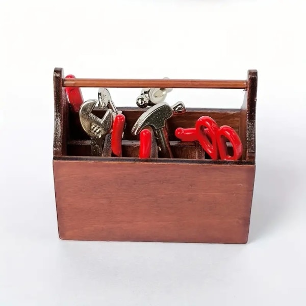 Pcs, Mini Verktygslåda Set med Reparationsverktyg Modell - 1:12 Miniatyrfigurer för DIY-hantverk