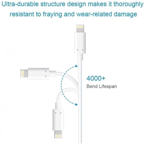 Apple Lightning-kabel til USB, 3 meter - MFi-godkjent