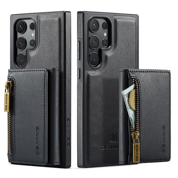 Samsung S23 Telefonveske med Magnetisk Lommebok - Svart