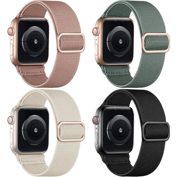 REMAKE 4 Pack Straps Compatible with Apple Watch 41mm 38mm 40mm Women Me