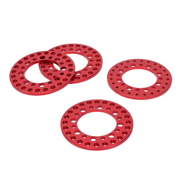 4 st 1,9 tum Hjul Yttre Beadlock Ring Aluminium Legering Återanvändbara RC Tillbehör för Traxxas 1/10 RC Bil Röd