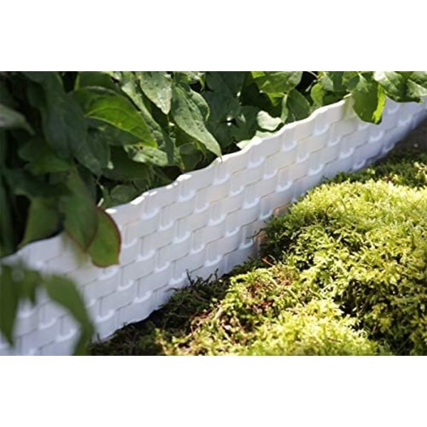 60cm Havekant Palisade Havekant Græs Parterre Rattan look Sort