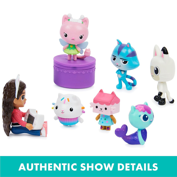 REMAKE Gabby's Dollhouse, Deluxe Figurset med 7 Leksaksfigurer och Överraskningstillbehör, Leksaker för åldrar 3+