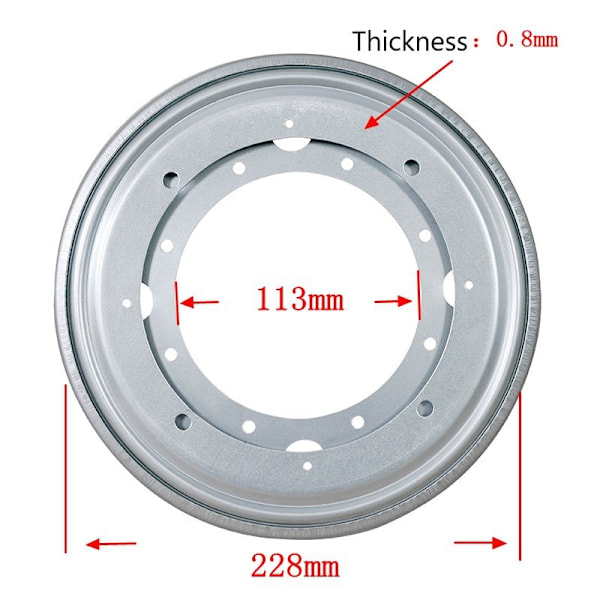 Snurrplatta med kullager i stål för möbler, solstolar, hyllor, dekorationer 9 tum Silver