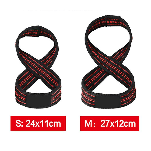 2 st Figur 8 Viktlyftningsremmar Dödlyft handledsremmar Blixtlås handledsstöd Gym