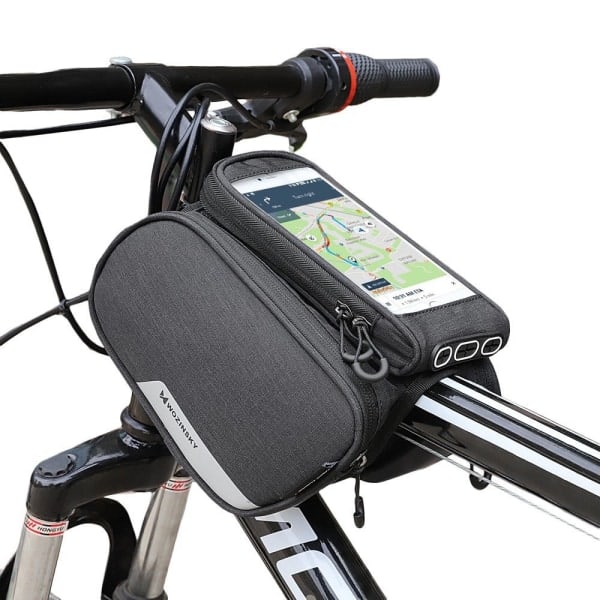 Wozinsky cykelrammepose med mobiltelefonholder 1,5L - Sort