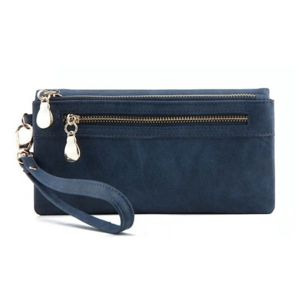 Wallet stylish Navy blue with gold zipper Navy blue