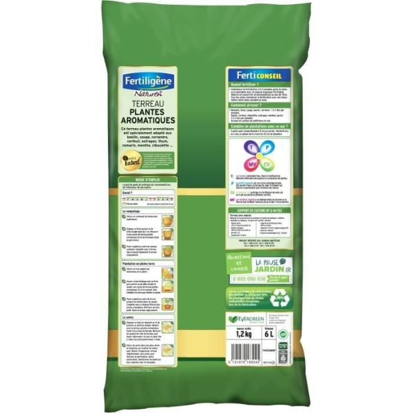 FERTILIGENE - Aromatisk krukväxtjord 6L