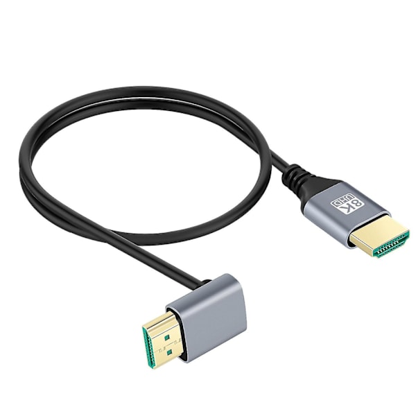 HD-028-UP-0.5M Ylösasennettu HDMI-uros - uros -kaapeli HDMI 2.1 -kaapeli 8K korkea resoluutio tietokoneelle HDTV:lle