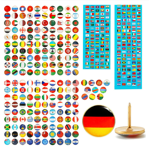 REMAKE 100 stk kreative push pins, kortnåle, flag push pins, push pins, bruges til at fastgøre papir til korktavle