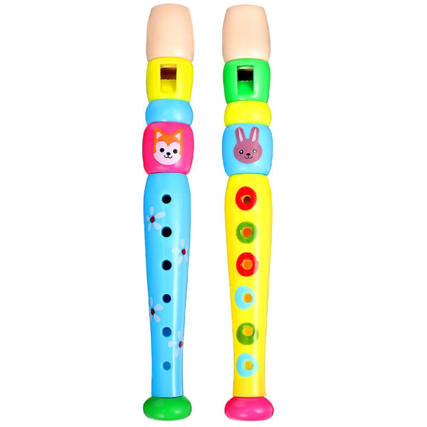 2 børnefløjter 6-huls fløjte Fløjte instrument Blæseinstrument til børn