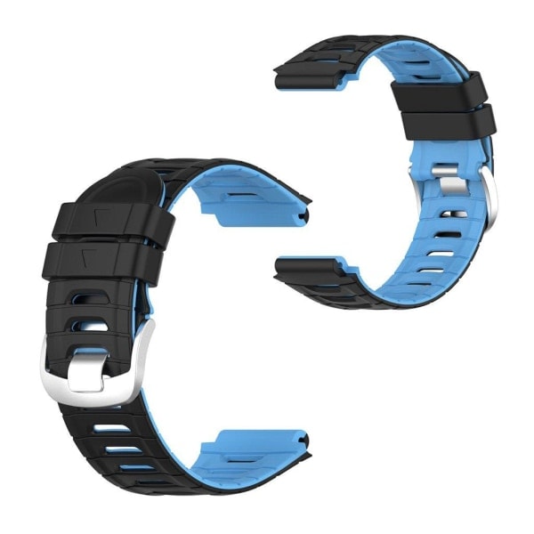 Garmin Forerunner 920XT to-farvet silikone urrem - Sort / Blå flerfarvet