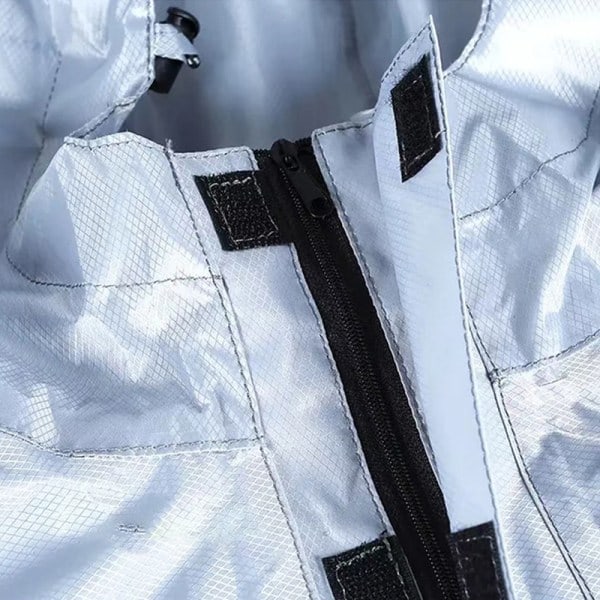 Multifunktionell regnponcho med huva / campingtält / skydd för vandring camping Silver