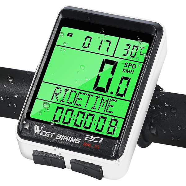 Cykelcomputer cykelodometer trådløs vandtæt