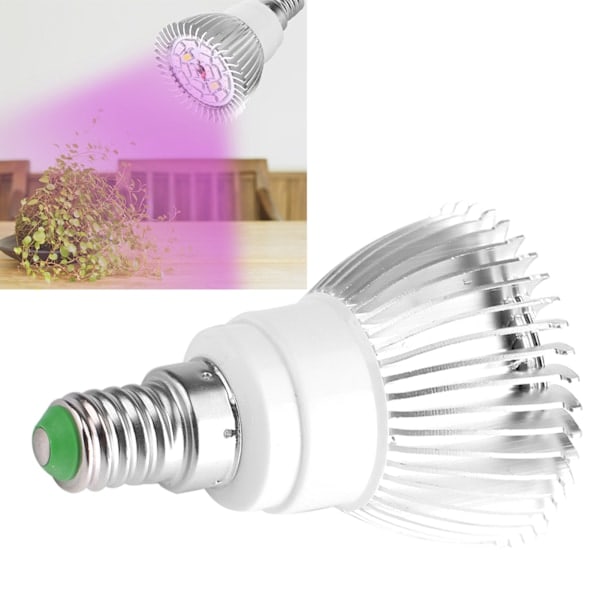 Täyden spektrin 85-265V 18W 18 LED kasvivalo kukkien ja kasvien hydroponiseen kasvuun (E14)