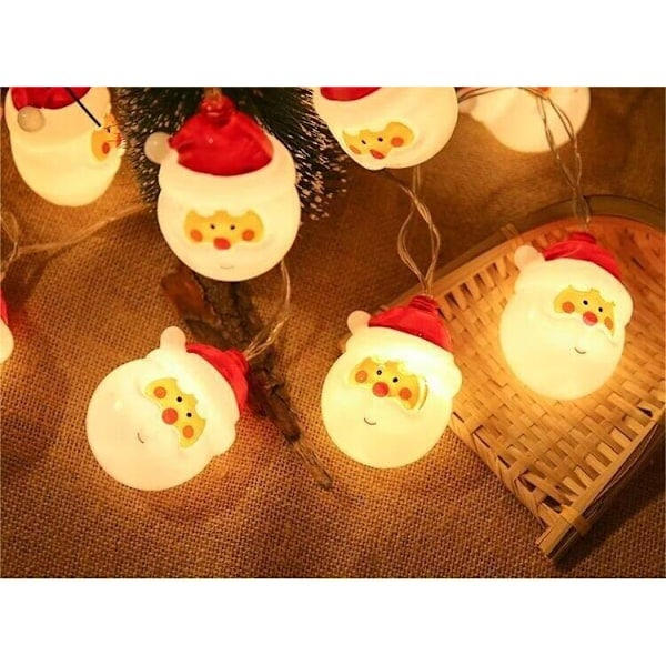 10M-60 Lys Julepynt LED Julaften Dekorasjonslys Julenissen Snømann Lyslenke (Batteridrevet)
