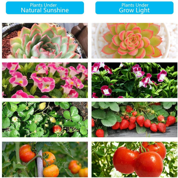 Plantelampe / plantebelysning med 4 fleksible LED-rør 1-pak WELLNGS