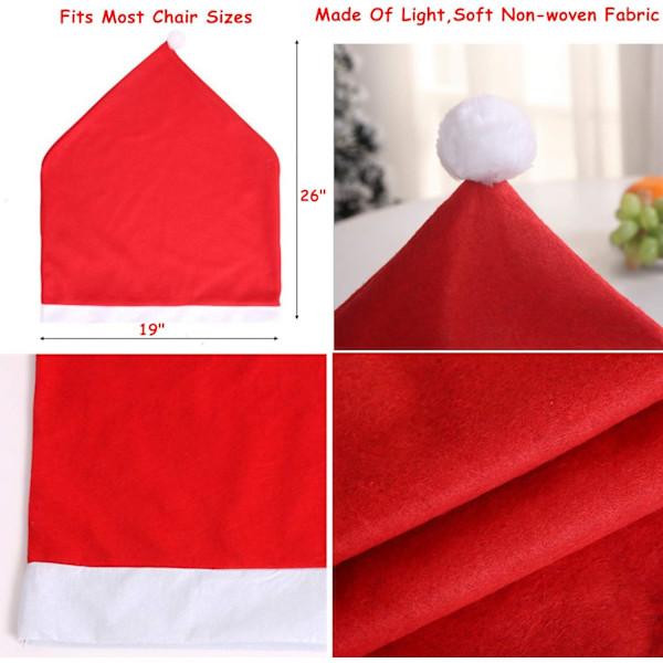 12-pack juldekorationer i non-woven tyg - Stolsöverdrag