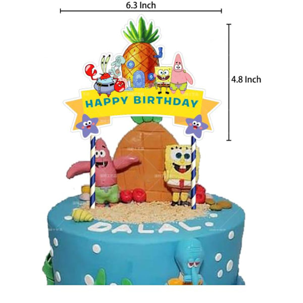 Spongebob Barnkalas Ballongbåge - Grattis på födelsedagen