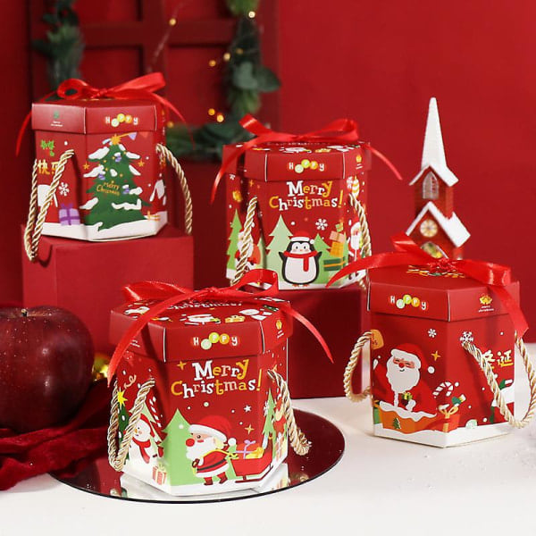 10 Christmas candy apple boxes, Christmas candy boxes, small gift boxes, Christmas candy boxes