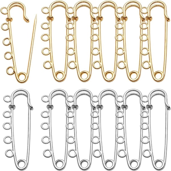 Säkerhetsnålar Stora säkerhetsnålar SILVER&GULD silver&gold