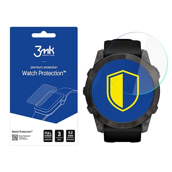 Garmin Fenix​​​​​7 - 3mk Urbeskyttelse v. FlexibleGlass Lite