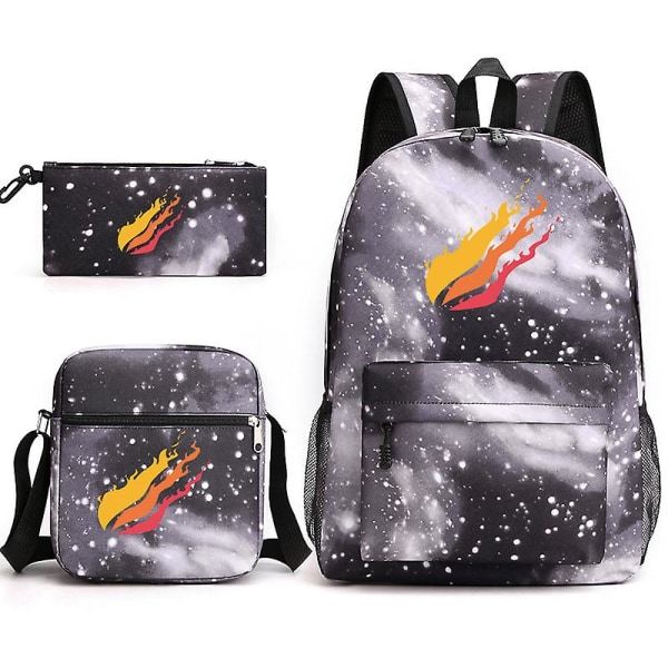 Prestonplayz Tryckt Stjärnhimmel Ryggsäck Casual Student Skolväska - STAR GRAY STAR GRAY