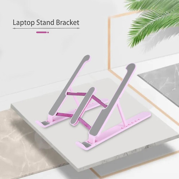 Bærbar Laptop Stativ, Laptop Stativ Til Skrivebord, 6 Vinkler Justerbar Ergonomisk Holder Til 10-15.6 Tommer