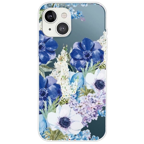 Deco iPhone 14 Plus deksel - Blomster Blå