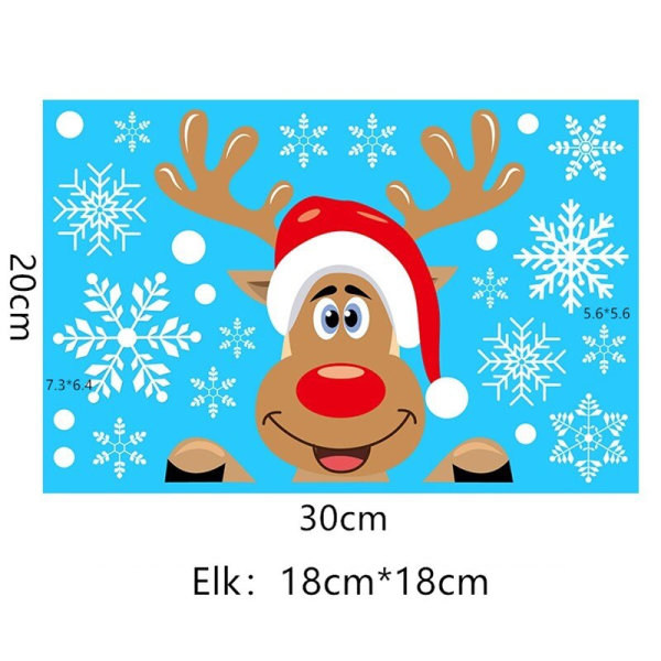 Glædelig Jul Dekoration Vindueklistermærker Julemand Elg Vægsticker Til Jul Hjem Dør Vindue Display Dekorationer Godt Nytår 2023 I 3 STK