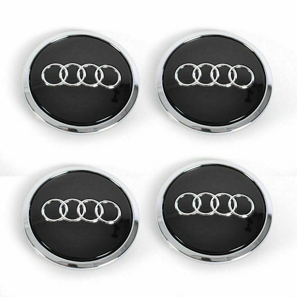 AU05 - 69MM 4-pack Navkapslar För AUDI Silver